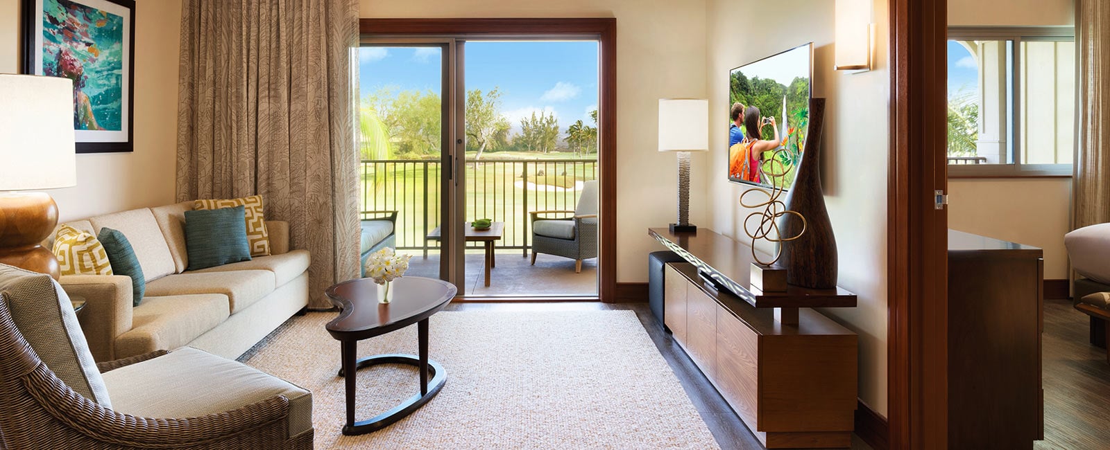 Living Area at Kings' Land Resort in Waikoloa, Hawaii